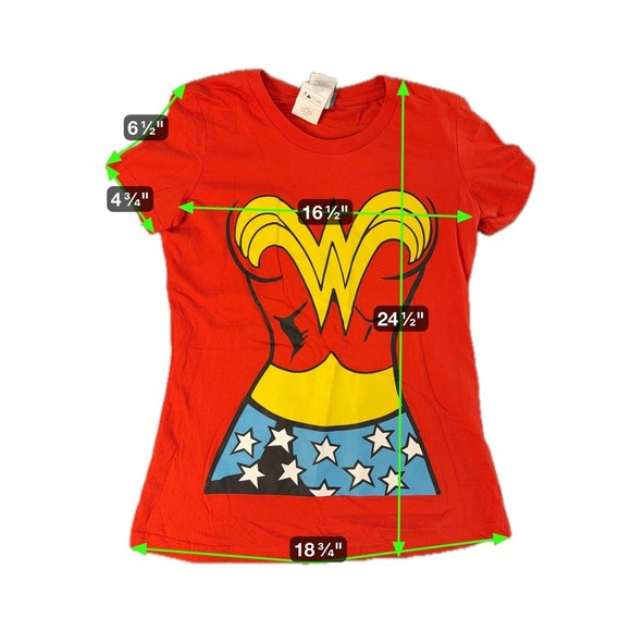 Wonder Woman T-Shirt Red DC Comics Superhero Graphic Tee Womens Large - Picture 4 of 6